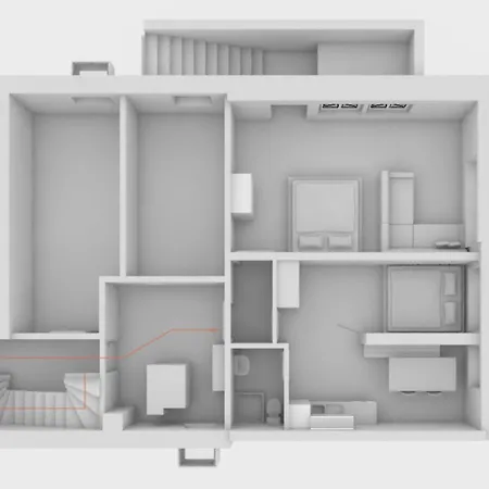 Wasserfall 3-zimmerferienwohnung Moebliert
